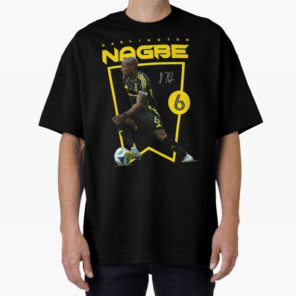 Darlington Nagbe Columbus Crew Oversized T-Shirt Capture Match Day Hype around FIFA World Cup 2026, Messi, CR7 and Mbappe, England, France and Netherlands, Tournament Hype, Historic Matchups, Family Viewing Parties and Global Sports Pride; Perfect