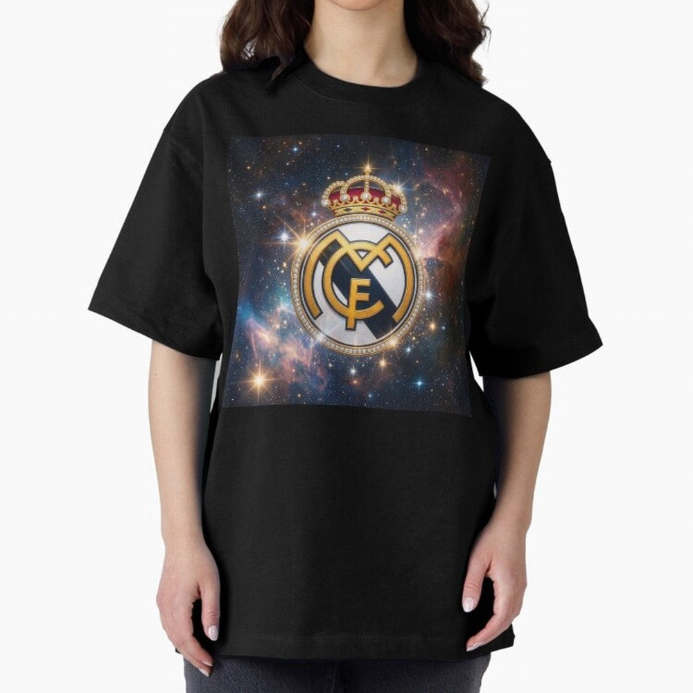 The Real Madrid Galaxy Oversized T-Shirt Bring Supporter Culture to FIFA World Cup 2026 Group Stage for Fans of Haaland and Mbappe and England, Bringing Fan Favorite Moments, National Team Passion, Big Match Drama and Soccer History; Made for Die