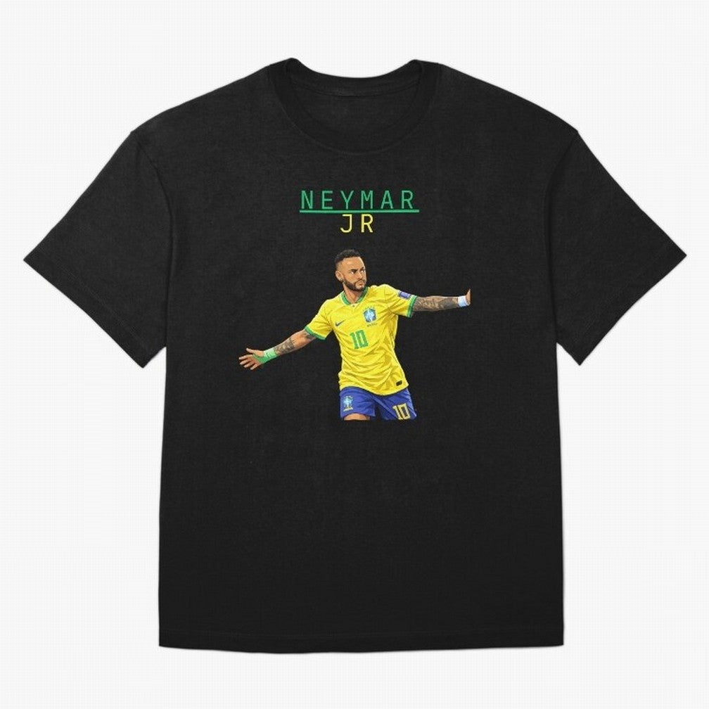 Neymar Oversized T-Shirt Show Championship Spirit for FIFA World Cup 2026 for Fans of Cristiano Ronaldo, Haaland and CR7 and Argentina and Brazil, Bringing Soccer Culture, Superstar Moments, National Team Dreams and Competitive Fire; Perfect for