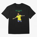 Neymar Oversized T-Shirt Show Championship Spirit for FIFA World Cup 2026 for Fans of Cristiano Ronaldo, Haaland and CR7 and Argentina and Brazil, Bringing Soccer Culture, Superstar Moments, National Team Dreams and Competitive Fire; Perfect for