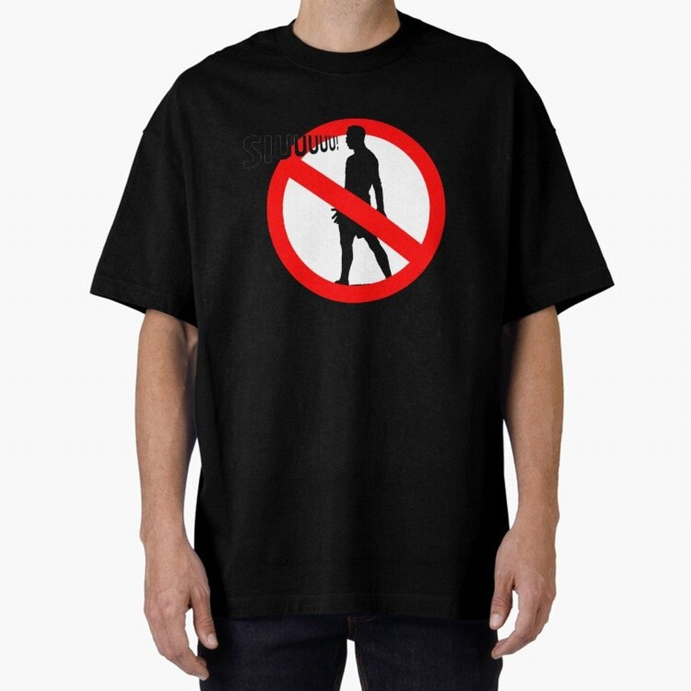 No Siiuuu Funny Soccer Meme Design Oversized T-Shirt Cheer for Global Football Passion for FIFA World Cup 2026, Highlighting Messi, Neymar and Mbappe, England and Germany, Championship Spirit, Famous Goals, Roaring Crowds and International Football