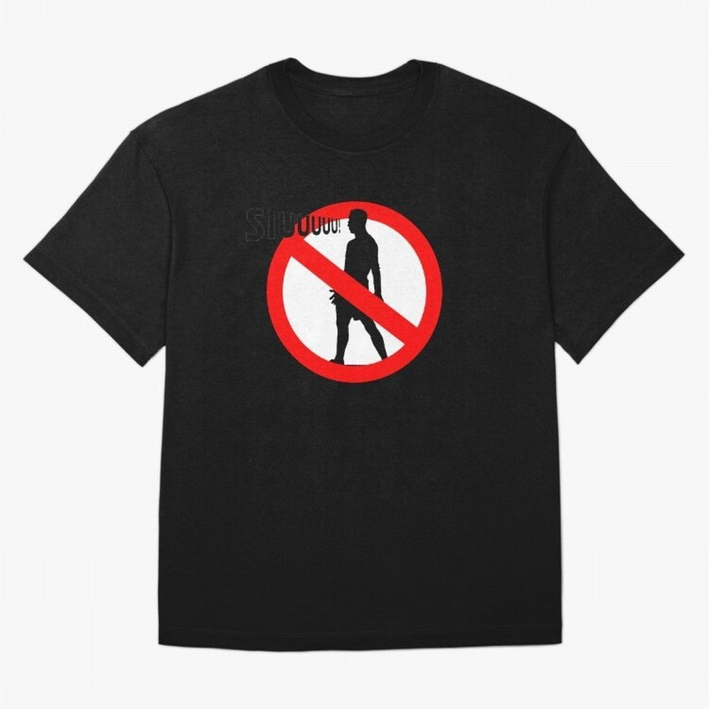No Siiuuu Funny Soccer Meme Design Oversized T-Shirt Cheer for Global Football Passion for FIFA World Cup 2026, Highlighting Messi, Neymar and Mbappe, England and Germany, Championship Spirit, Famous Goals, Roaring Crowds and International Football