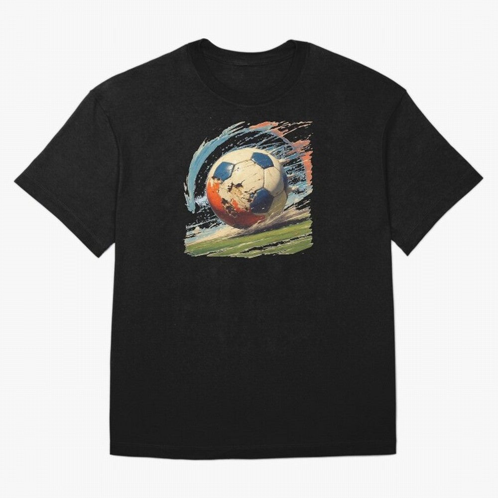 Soccer Ball in Fight Oversized T-Shirt Celebrate the Biggest Stage of Match Day Hype around FIFA World Cup 2026 Group Stage, Messi, Neymar and Mbappe, Spain and Netherlands, Football Festival Excitement, Trophy Ambitions, Country Rivalries and Star