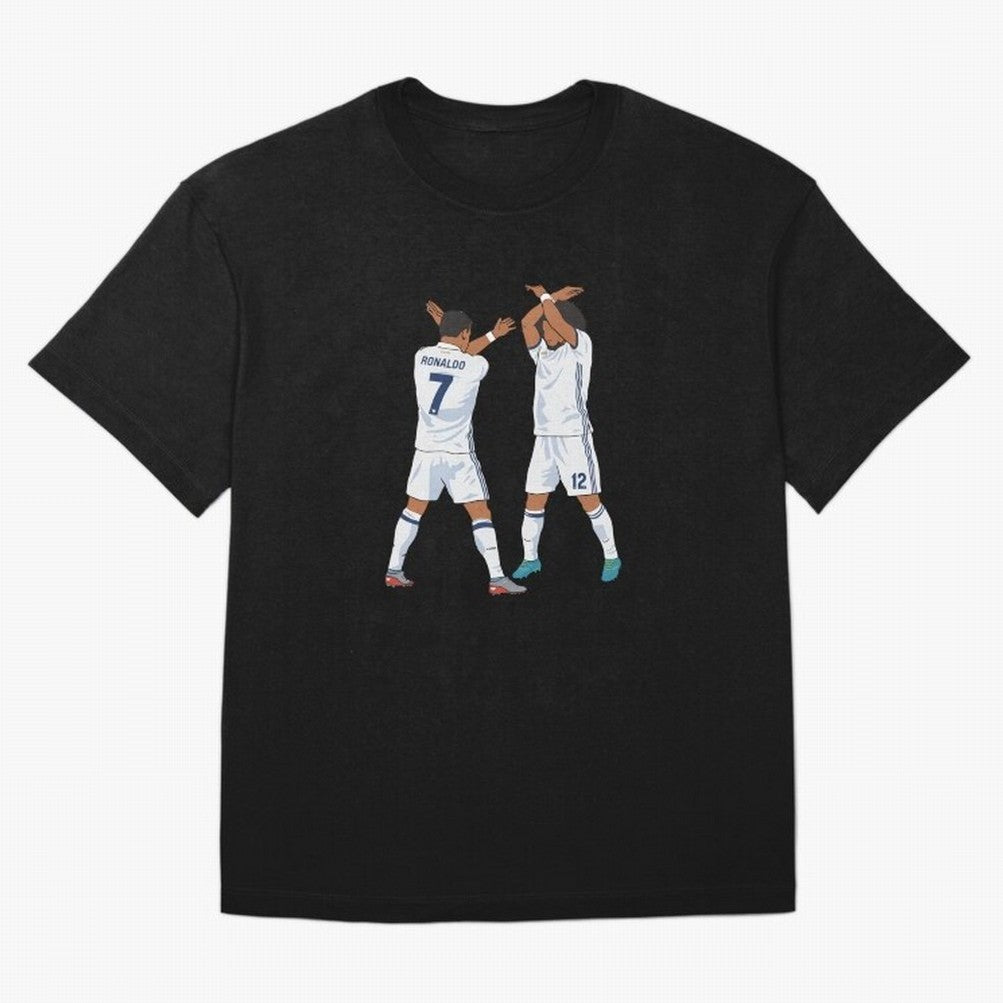 Ronaldo Madrid Celebration Duo Oversized T-Shirt Follow FIFA World Cup 2026 Group Stage Spirit, Centered on Netherlands, Messi, CR7 and Mbappe, Supporter Pride, Iconic Celebrations, Legendary Names and Global Match Day Energy; Made for Collectors