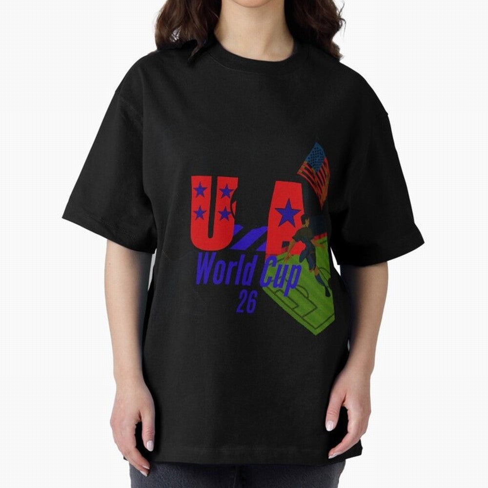 usa world cup 26 Oversized T-Shirt Relive FIFA World Cup 2026 Group Stage Made for Messi, Neymar and Mbappe, Spain Energy, Stadium Memories, Football Loyalty, International Chants and Championship Tradition; Built for Supporters Chasing Trophy