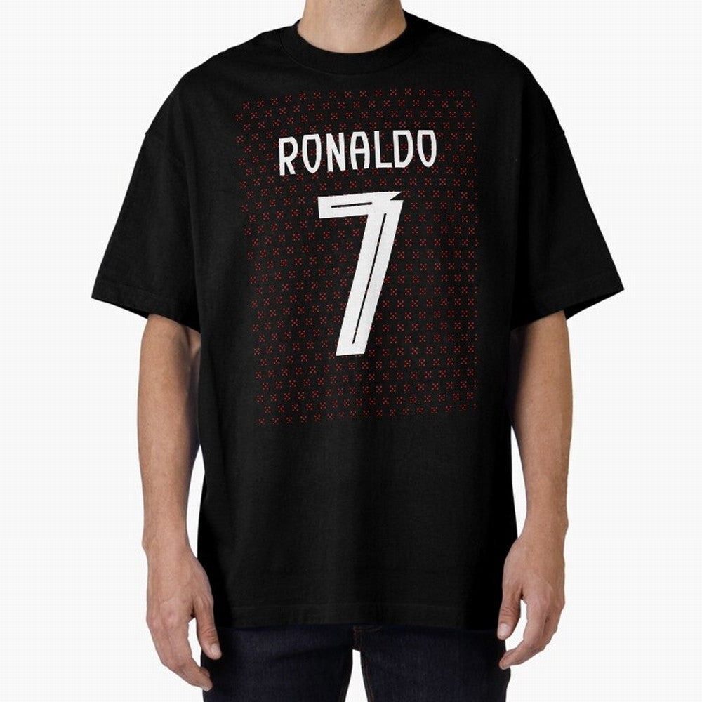 Christiano Ronaldo Portugal Kit 2025 Oversized T-Shirt Celebrate the FIFA World Cup 2026 USA Canada Mexico Journey through Messi, Neymar and Mbappe Highlights, Argentina, France and Brazil Pride, Fan Favorite Moments, National Team Passion, Big
