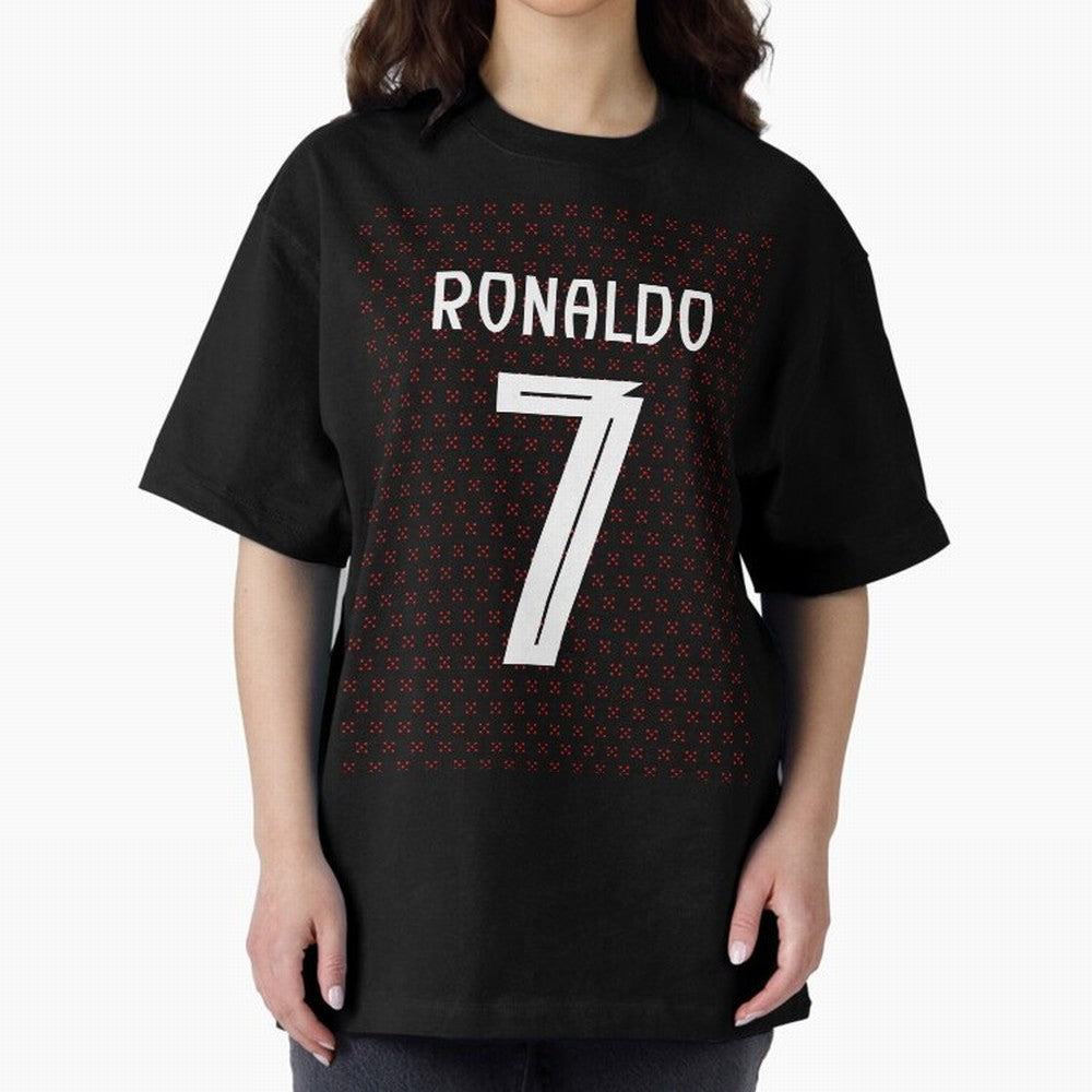 Christiano Ronaldo Portugal Kit 2025 Oversized T-Shirt Celebrate the FIFA World Cup 2026 USA Canada Mexico Journey through Messi, Neymar and Mbappe Highlights, Argentina, France and Brazil Pride, Fan Favorite Moments, National Team Passion, Big