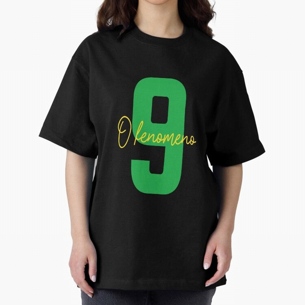 Ronaldo ¡°O Fen?meno¡± 9 Football tshirt Oversized T-Shirt Embrace Global Football Passion for FIFA World Cup 2026 Group Stage, Connected to Neymar, England, Game Day Rituals, Football Legends, Country Pride and the Road to the Final; Ideal for