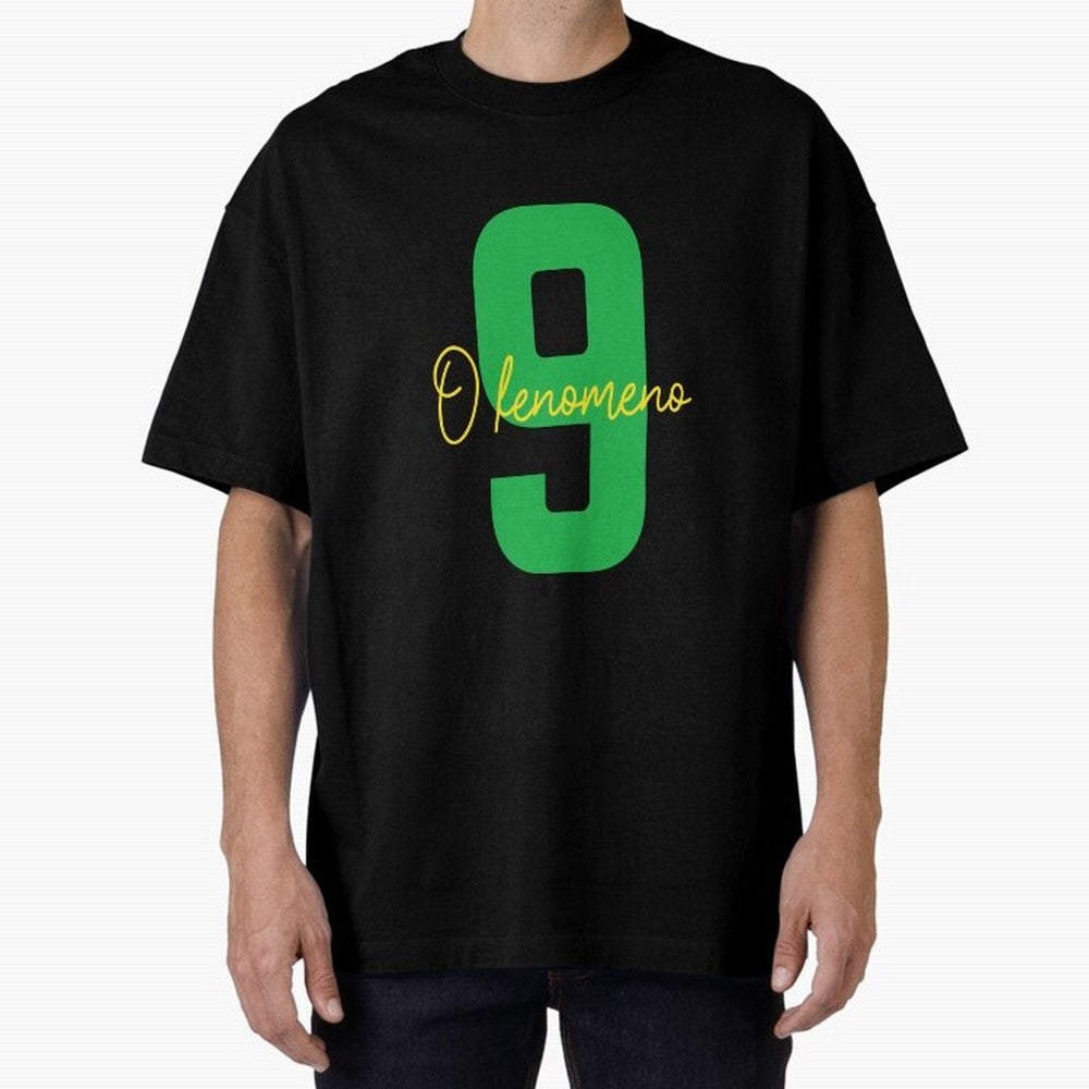 Ronaldo ¡°O Fen?meno¡± 9 Football tshirt Oversized T-Shirt Embrace Global Football Passion for FIFA World Cup 2026 Group Stage, Connected to Neymar, England, Game Day Rituals, Football Legends, Country Pride and the Road to the Final; Ideal for