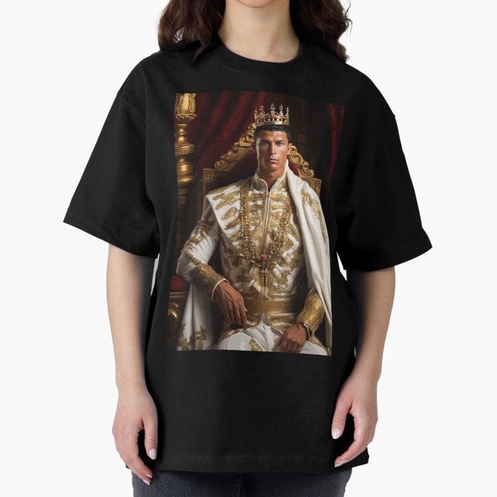Ronaldo king Oversized T-Shirt Keep the Legacy of FIFA World Cup 2026 for Fans of Messi, CR7 and Mbappe and Brazil, Bringing Fan Favorite Moments, National Team Passion, Big Match Drama and Soccer History; Ideal for Passionate Fans Who Love
