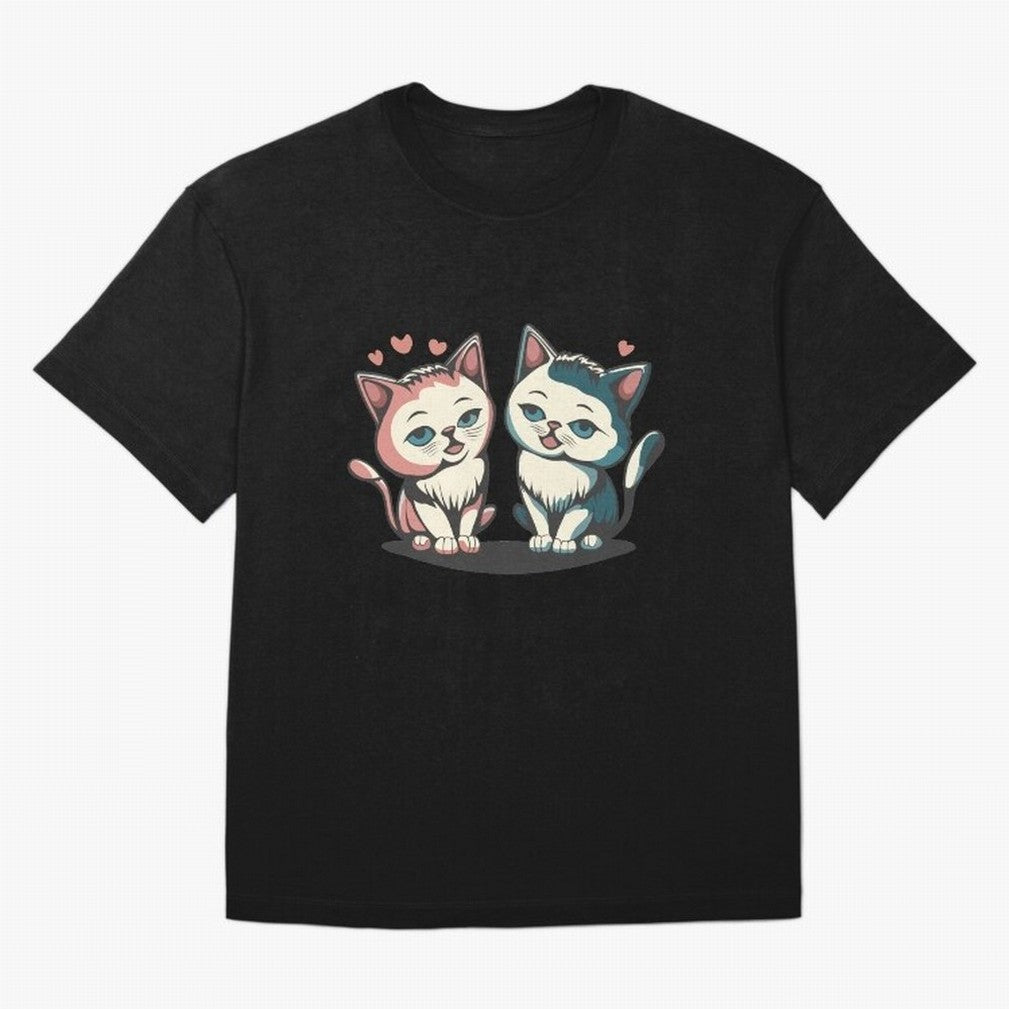 Two Funny Cats with Ronaldo Vibes ¨C Cute Football & Animal Art Oversized T-Shirt Follow FIFA World Cup 2026 Group Stage for Fans of Mbappe and Argentina, Bringing Stadium Memories, Football Loyalty, International Chants and Championship Tradition;