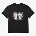 Two Funny Cats with Ronaldo Vibes ¨C Cute Football & Animal Art Oversized T-Shirt Follow FIFA World Cup 2026 Group Stage for Fans of Mbappe and Argentina, Bringing Stadium Memories, Football Loyalty, International Chants and Championship Tradition;