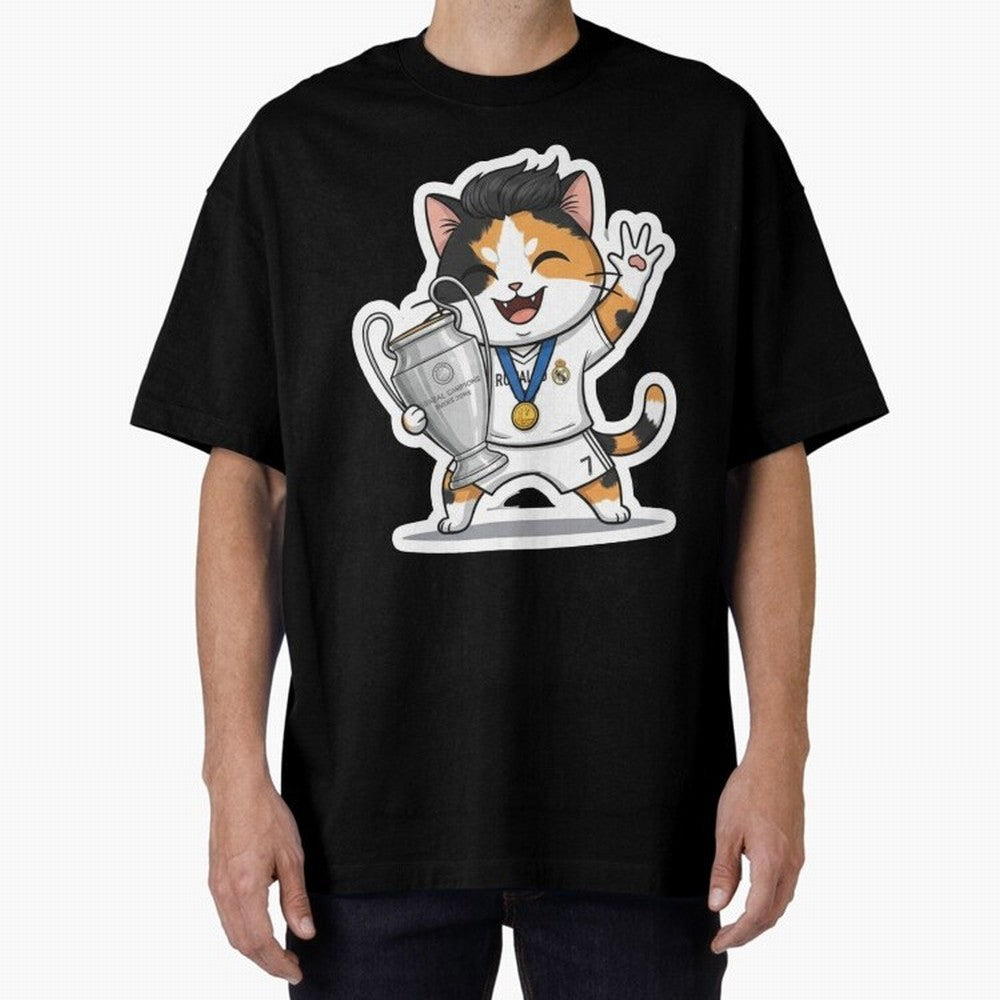 Kitten - Ucl Tittle | Ronaldo Oversized T-Shirt Bring Retro Soccer Energy to FIFA World Cup 2026 Group Stage Spirit, Built around England, France and Netherlands, Cristiano Ronaldo, Stadium Memories, Football Loyalty, International Chants and