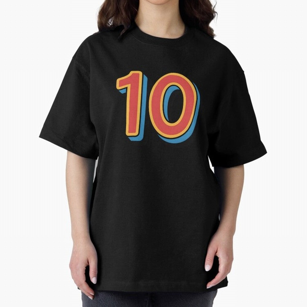 Number 10 Oversized T-Shirt Honor the Football Icons of FIFA World Cup 2026 Group Stage for Fans of Messi, Neymar and Mbappe and Germany, Bringing Fan Favorite Moments, National Team Passion, Big Match Drama and Soccer History; Perfect for People