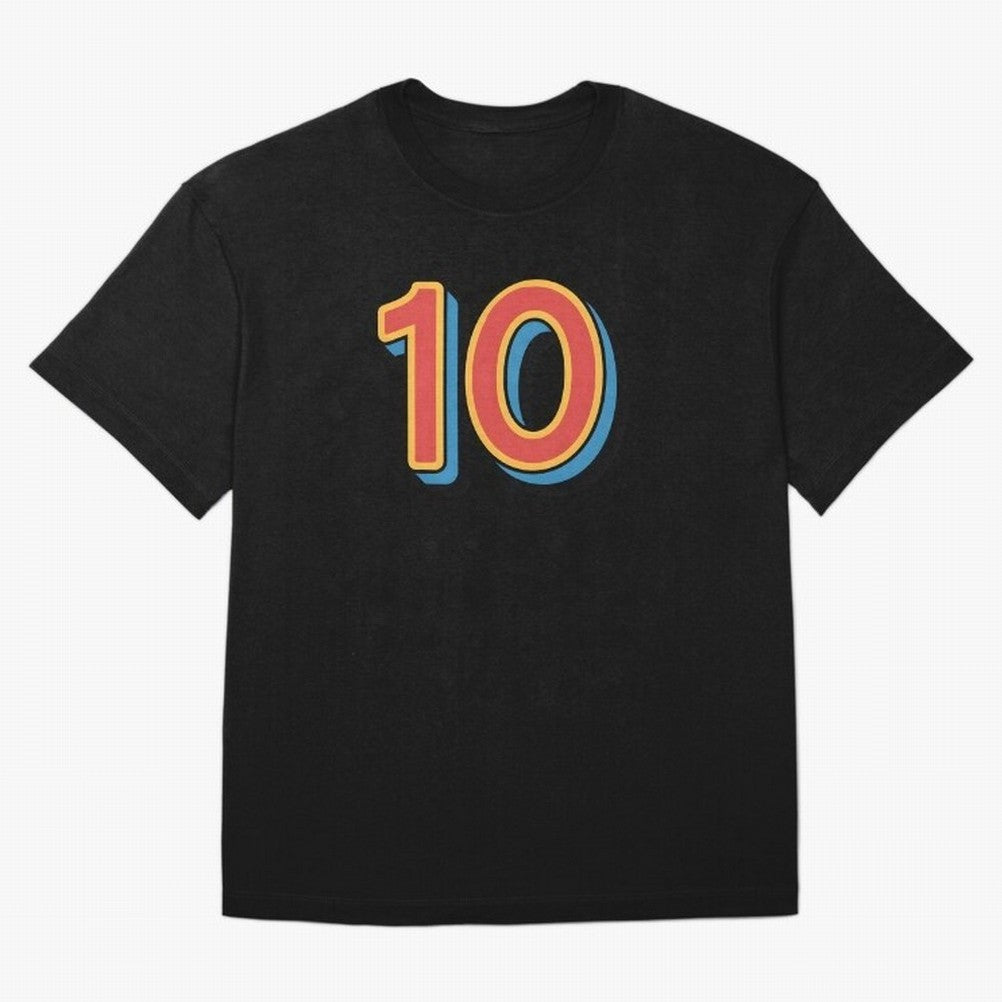 Number 10 Oversized T-Shirt Honor the Football Icons of FIFA World Cup 2026 Group Stage for Fans of Messi, Neymar and Mbappe and Germany, Bringing Fan Favorite Moments, National Team Passion, Big Match Drama and Soccer History; Perfect for People