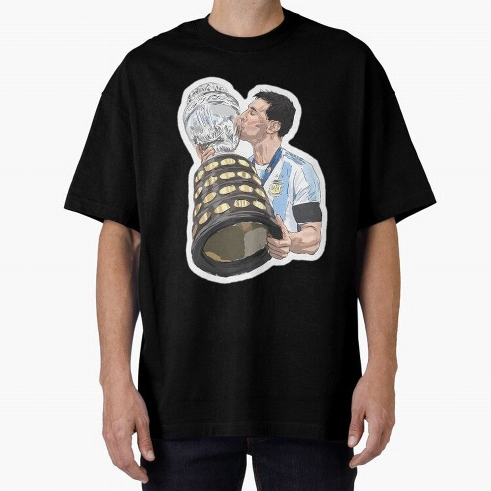 Messi and World Cup Oversized T-Shirt Show Your Love for FIFA World Cup 2026 USA Canada Mexico Spirit, Celebrating England and Germany, CR7, Tournament Hype, Historic Matchups, Family Viewing Parties and Global Sports Pride; Made for Die Hard