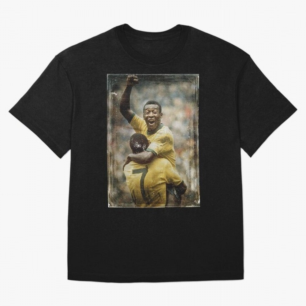 Pele Celebration Vintage Oversized T-Shirt Celebrate Rivalries and Pride in FIFA World Cup 2026 USA Canada Mexico for Fans of Messi and Argentina, Bringing Classic Soccer Heritage, Championship Pressure, Fan Loyalty and International Pride; Perfect