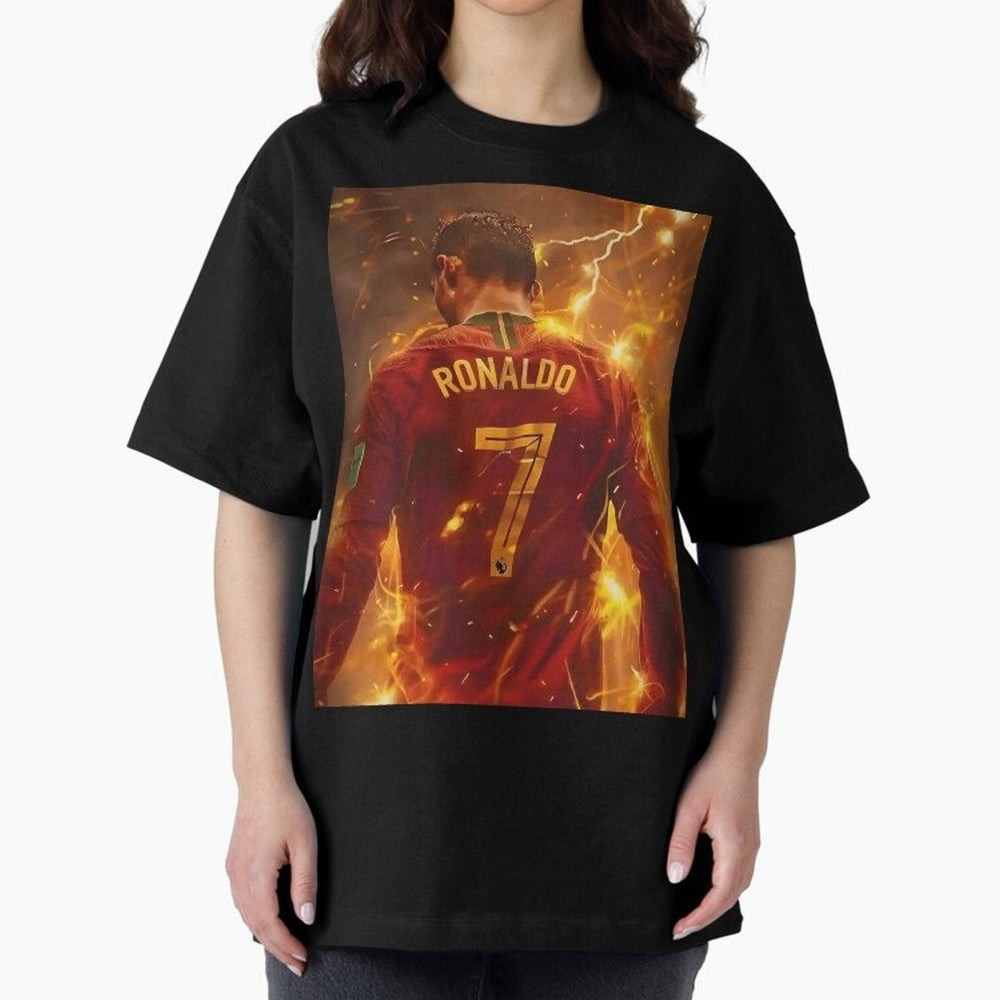CR7 Christiano Ronaldo Oversized T-Shirt Remember Iconic Moments from the FIFA World Cup 2026 Journey through Cristiano Ronaldo Highlights, England and Germany Pride, Supporter Pride, Iconic Celebrations, Legendary Names and Global Match Day