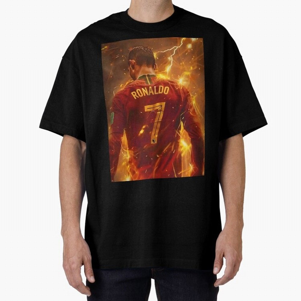 CR7 Christiano Ronaldo Oversized T-Shirt Remember Iconic Moments from the FIFA World Cup 2026 Journey through Cristiano Ronaldo Highlights, England and Germany Pride, Supporter Pride, Iconic Celebrations, Legendary Names and Global Match Day