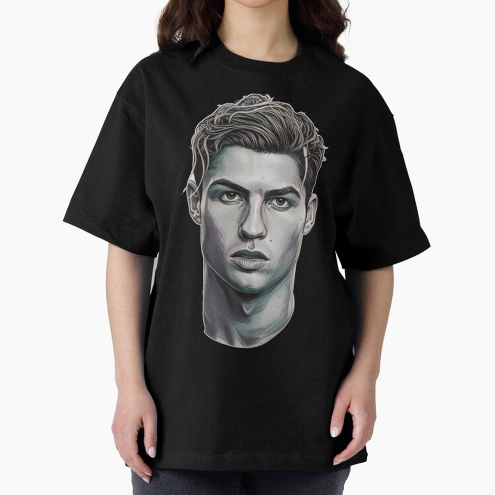 Ronaldo drawing 2008 Oversized T-Shirt Celebrate Unforgettable Nights in Match Day Hype around FIFA World Cup 2026 Group Stage, Neymar, Netherlands, Global Supporter Spirit, Legendary Goals, National Colors and Tournament Celebration; Great for