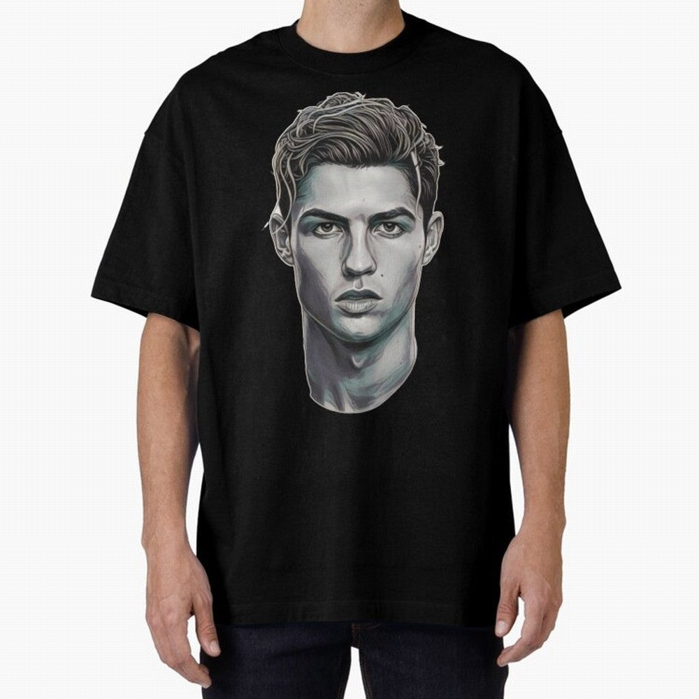 Ronaldo drawing 2008 Oversized T-Shirt Celebrate Unforgettable Nights in Match Day Hype around FIFA World Cup 2026 Group Stage, Neymar, Netherlands, Global Supporter Spirit, Legendary Goals, National Colors and Tournament Celebration; Great for