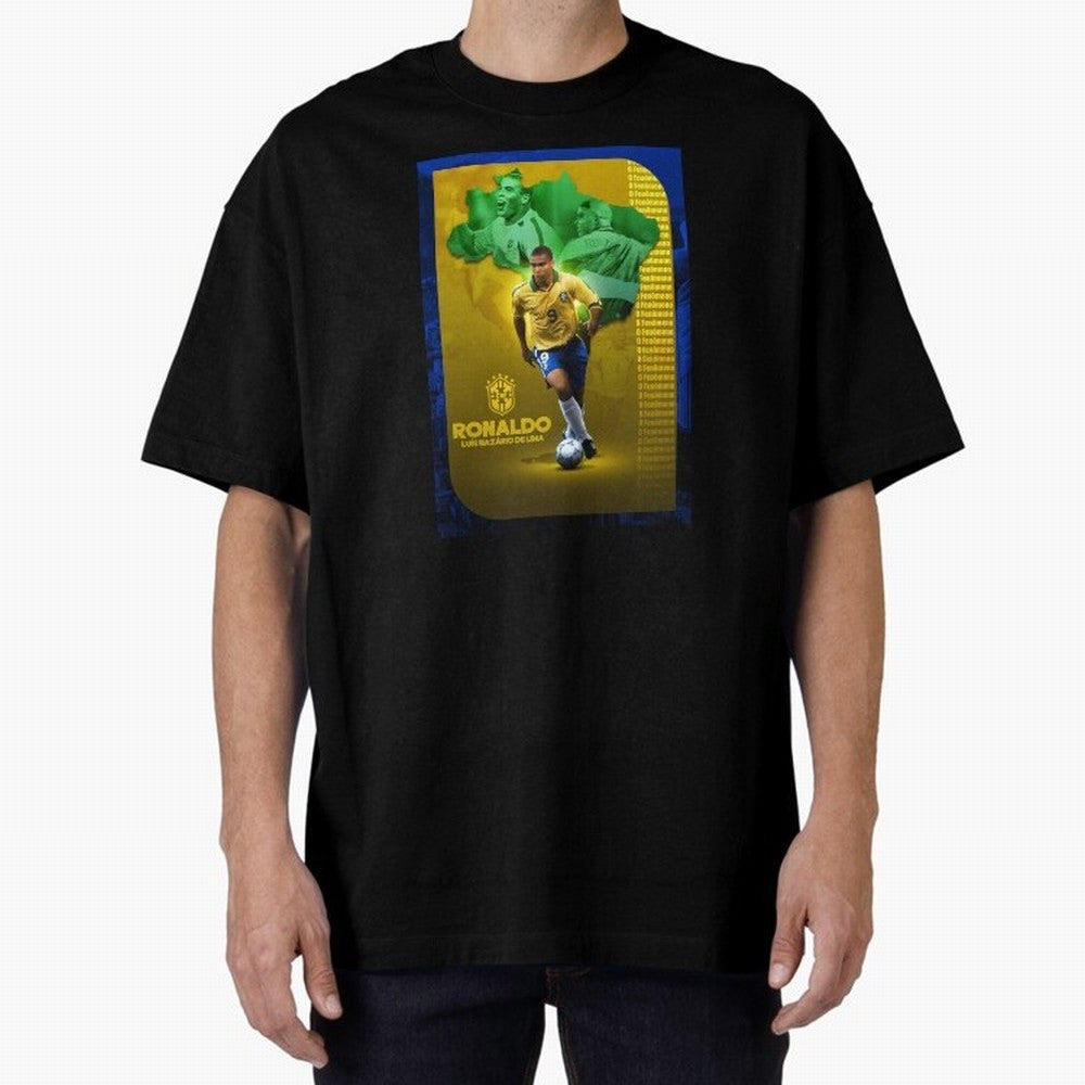Ronaldo Lu¨ªs Naz¨¢rio de Lima O Fen?meno Brazil Football Legend Oversized T-Shirt Celebrate Rivalries and Pride in FIFA World Cup 2026 Group Stage Spirit, Filled with Netherlands, Haaland and Mbappe, Football History, Final Match Energy, Crowd