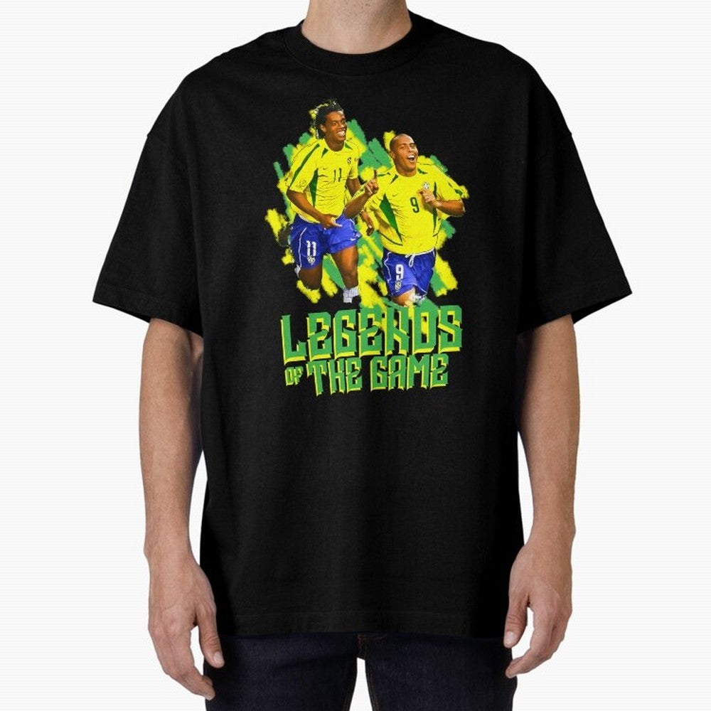 Ronaldinho and ronaldo brazil football print Oversized T-Shirt Make the Season About FIFA World Cup 2026 for Fans of Messi and Cristiano Ronaldo and Netherlands, Bringing Soccer Culture, Superstar Moments, National Team Dreams and Competitive Fire;