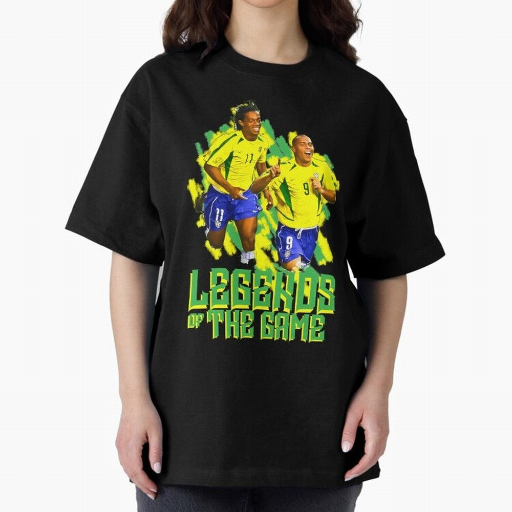 Ronaldinho and ronaldo brazil football print Oversized T-Shirt Make the Season About FIFA World Cup 2026 for Fans of Messi and Cristiano Ronaldo and Netherlands, Bringing Soccer Culture, Superstar Moments, National Team Dreams and Competitive Fire;