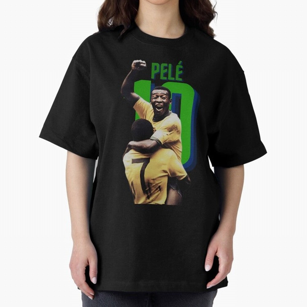 Pele 10 Oversized T-Shirt Show Fan Pride Across FIFA World Cup 2026 USA Canada Mexico Built around Cristiano Ronaldo, Spain Energy, Fan Favorite Moments, National Team Passion, Big Match Drama and Soccer History; Great for Watch Parties, Sports