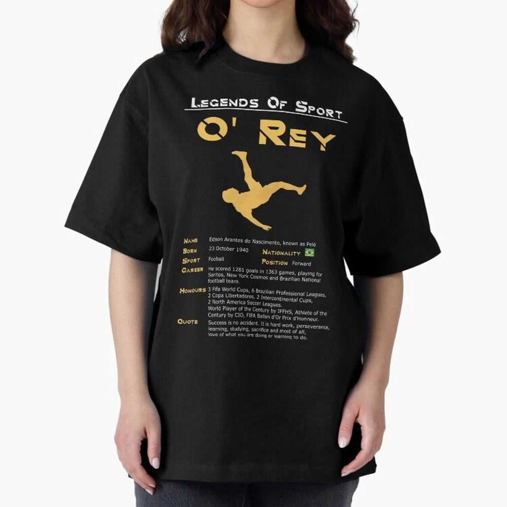 Legends of Sport Pele Pel¨¦ Oversized T-Shirt Experience Match Day Hype around FIFA World Cup 2026, Mbappe, Netherlands, Stadium Chants, National Pride, Trophy Dreams and Unforgettable Football Memories; Created for Match Day Parties, Soccer Gifts,