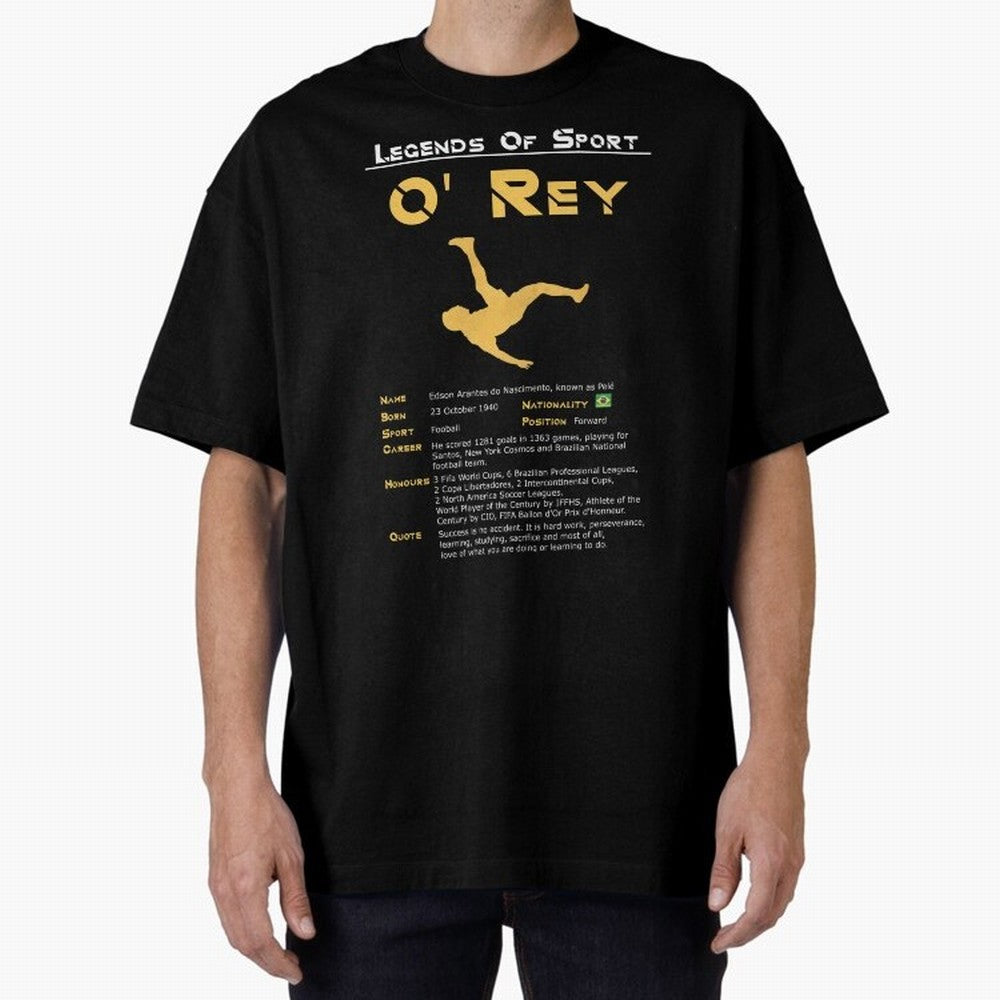 Legends of Sport Pele Pel¨¦ Oversized T-Shirt Experience Match Day Hype around FIFA World Cup 2026, Mbappe, Netherlands, Stadium Chants, National Pride, Trophy Dreams and Unforgettable Football Memories; Created for Match Day Parties, Soccer Gifts,
