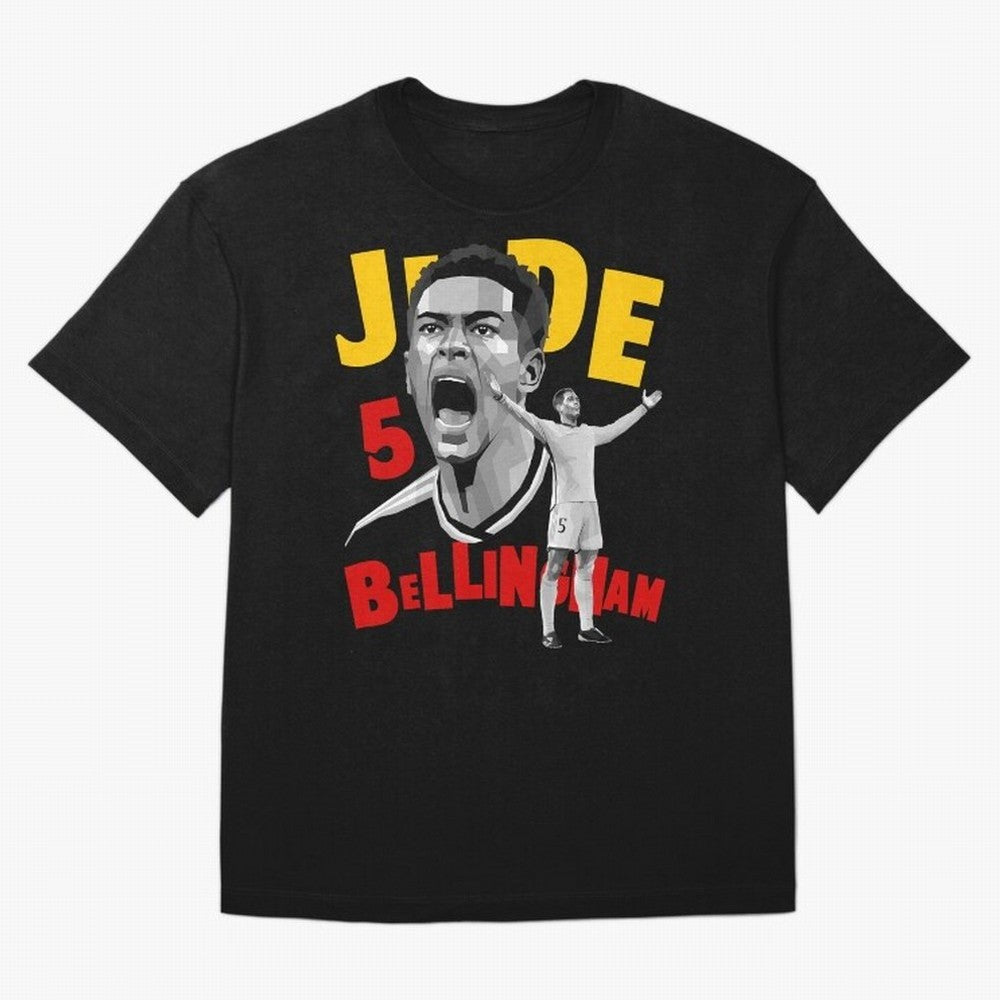 Jude Bellingham Oversized T-Shirt Fuel Match Day Hype around FIFA World Cup 2026, Messi, Portugal, Spain and Germany, Global Supporter Spirit, Legendary Goals, National Colors and Tournament Celebration; Great for Watch Parties, Sports Bars, Family