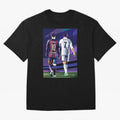 Ronaldo And Messi Oversized T-Shirt Honor Football Greatness during FIFA World Cup 2026 Group Stage Driven by CR7, England and Germany Energy, Football Festival Excitement, Trophy Ambitions, Country Rivalries and Star Player Buzz; Great for