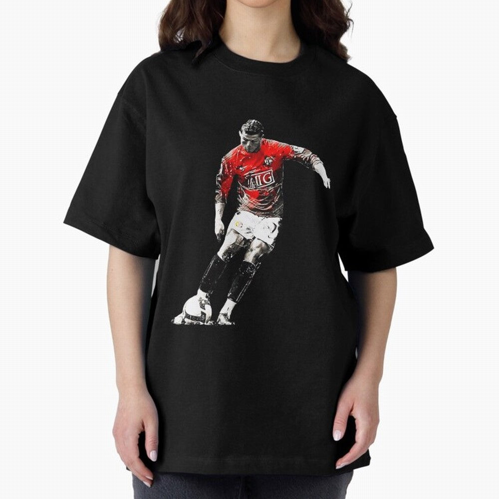 CR7 Artwork For Soccer Fans Gift For Football Lovers Oversized T-Shirt Celebrate Supporters United by FIFA World Cup 2026 Spirit, Featuring Spain and Netherlands, Neymar, Haaland and Cristiano Ronaldo, Goal Celebration Energy, Supporter Heritage,