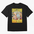 Ronaldo Siuuu Celebration Silhouette Design For Football Fans, Gift For Soccer Enthusiasts Oversized T-Shirt Stand Proud for Match Day Hype around FIFA World Cup 2026 Group Stage, Haaland and Mbappe, France, Stadium Memories, Football Loyalty,