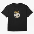 Soccer Ball with Kings Crown, Sticker Illustration Oversized T-Shirt Support Iconic Players in Match Day Hype around FIFA World Cup 2026 Group Stage, Haaland and Mbappe, Argentina and Brazil, Stadium Memories, Football Loyalty, International Chants