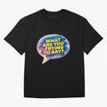 A photograph of a vibrant, oversized speech bubble Oversized T-Shirt Make Memories around Match Day Hype around FIFA World Cup 2026 Group Stage, Neymar, Haaland and Cristiano Ronaldo, England, France and Netherlands, Supporter Pride, Iconic