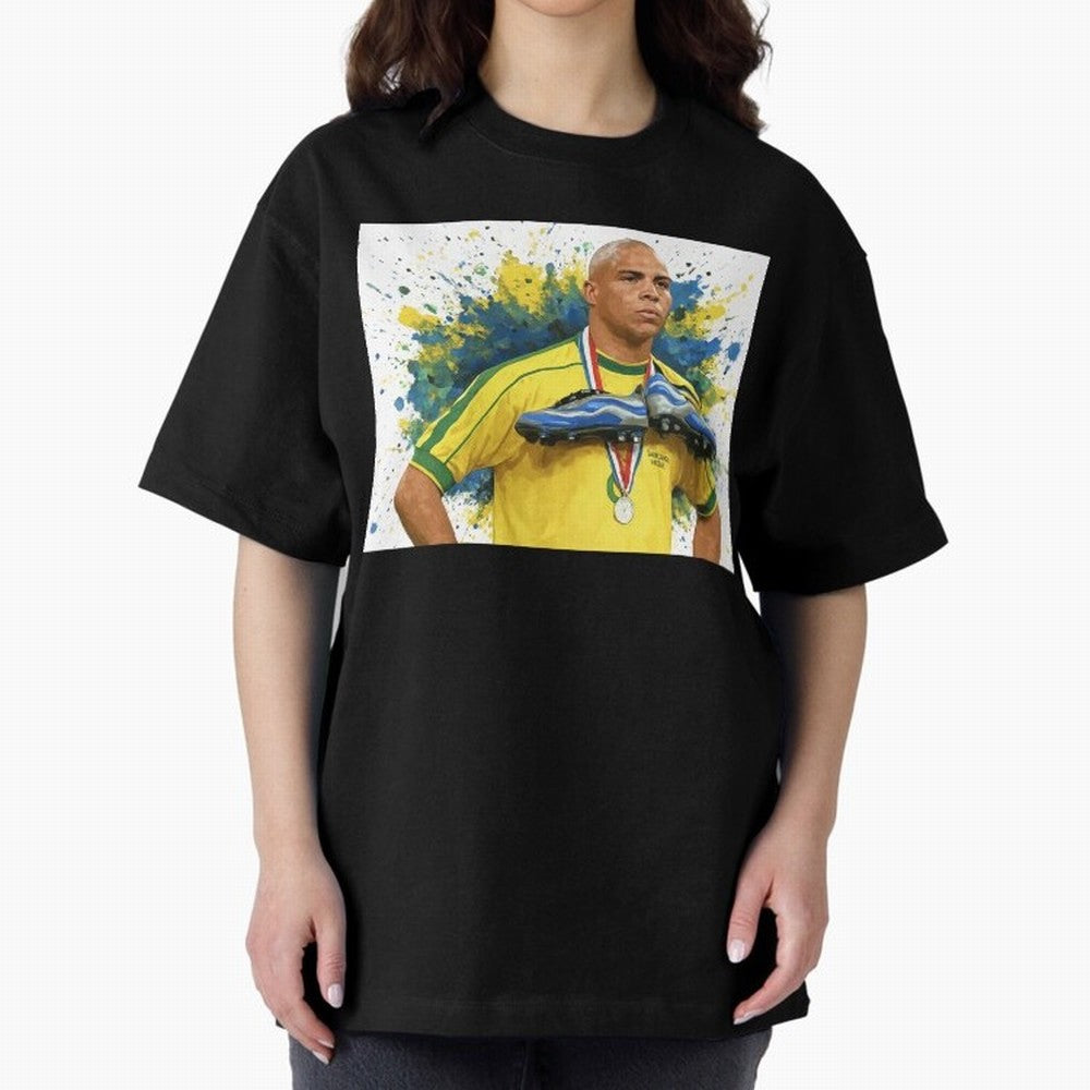 Ronaldo, O Fen?meno Oversized T-Shirt Celebrate Soccer Greatness during FIFA World Cup 2026 Celebrating Cristiano Ronaldo, Haaland and CR7, Argentina, France and Brazil Energy, Goal Celebration Energy, Supporter Heritage, Football Icons and