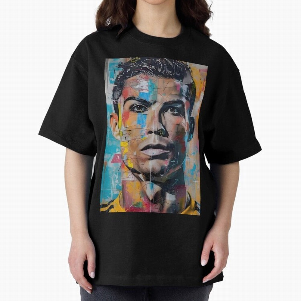 Christiano Ronaldo Oversized T-Shirt Elevate FIFA World Cup 2026 Capturing Cristiano Ronaldo, Haaland and CR7, Argentina, France and Brazil Energy, Championship Spirit, Famous Goals, Roaring Crowds and International Football Unity; Made for