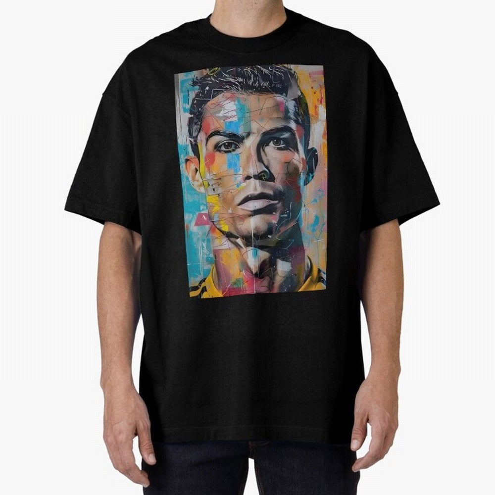 Christiano Ronaldo Oversized T-Shirt Elevate FIFA World Cup 2026 Capturing Cristiano Ronaldo, Haaland and CR7, Argentina, France and Brazil Energy, Championship Spirit, Famous Goals, Roaring Crowds and International Football Unity; Made for
