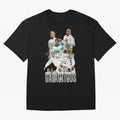 Real Madrid Galacticos Soccer Legends Collage Poster Oversized T-Shirt Show Championship Spirit for Global Football Passion for FIFA World Cup 2026, Built around Neymar, Haaland and Cristiano Ronaldo, Argentina and Brazil, Stadium Chants, National