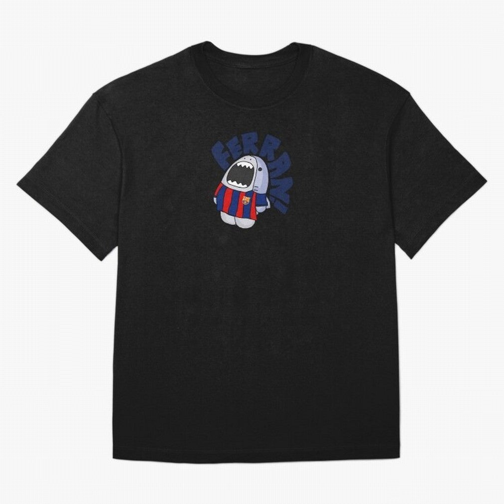 Ferran shark sticker Oversized T-Shirt Embrace FIFA World Cup 2026 Spirit, Built around France, Messi, Vintage Soccer Flavor, Modern Football Stars, National Flags and Final Night Emotion; Perfect for Supporters Who Want Bold Football Energy,