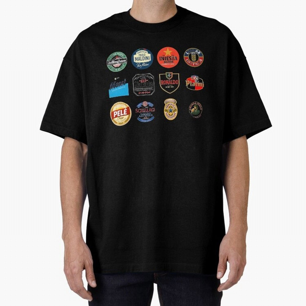 Legendary Lager Lineup ¨C Football Icons as Beer Labels (Sticker Set / Poster) Oversized T-Shirt Make Game Day About FIFA World Cup 2026 Spirit, Built around Germany, Haaland and Mbappe, Football Passion, Legendary Performances, Festival Vibes and