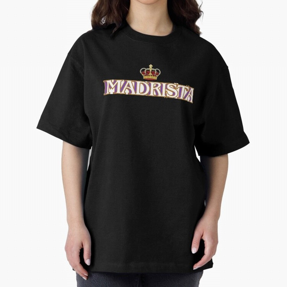 Madrista - Real Madrid Oversized T-Shirt Embrace FIFA World Cup 2026 Group Stage Built around Messi, Neymar and Mbappe, Portugal Energy, Stadium Memories, Football Loyalty, International Chants and Championship Tradition; Perfect for Fans,