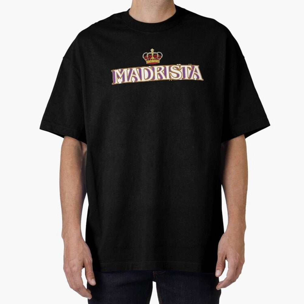 Madrista - Real Madrid Oversized T-Shirt Embrace FIFA World Cup 2026 Group Stage Built around Messi, Neymar and Mbappe, Portugal Energy, Stadium Memories, Football Loyalty, International Chants and Championship Tradition; Perfect for Fans,
