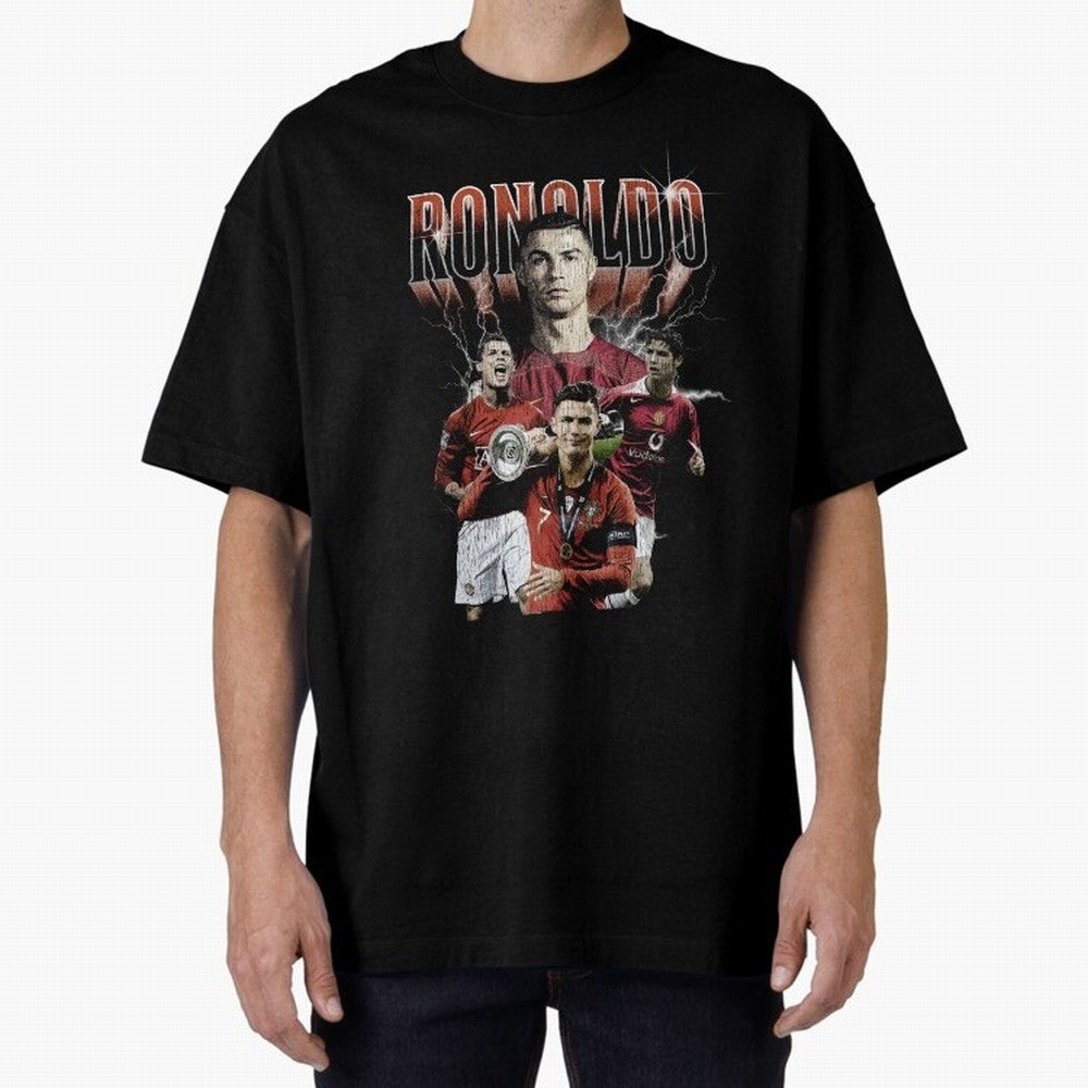 CR7 Vintage T-Shirt Oversized T-Shirt Fuel Global Football Passion for FIFA World Cup 2026 Group Stage, with Messi and Cristiano Ronaldo, Portugal, Champion Mindset, Group Stage Buzz, Knockout Tension and Passionate Fan Culture; Ideal for Fans Who