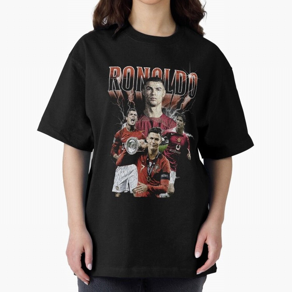 CR7 Vintage T-Shirt Oversized T-Shirt Fuel Global Football Passion for FIFA World Cup 2026 Group Stage, with Messi and Cristiano Ronaldo, Portugal, Champion Mindset, Group Stage Buzz, Knockout Tension and Passionate Fan Culture; Ideal for Fans Who