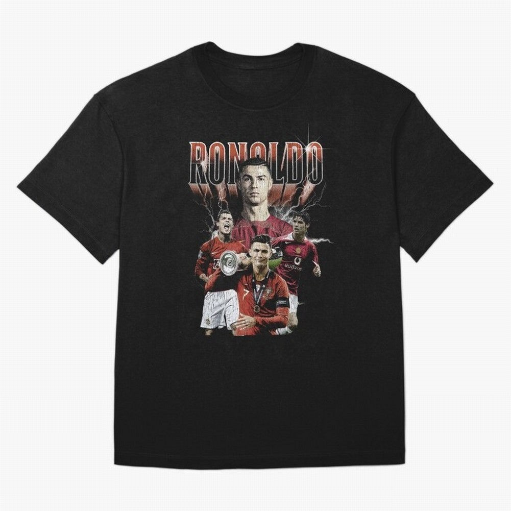 CR7 Vintage T-Shirt Oversized T-Shirt Fuel Global Football Passion for FIFA World Cup 2026 Group Stage, with Messi and Cristiano Ronaldo, Portugal, Champion Mindset, Group Stage Buzz, Knockout Tension and Passionate Fan Culture; Ideal for Fans Who