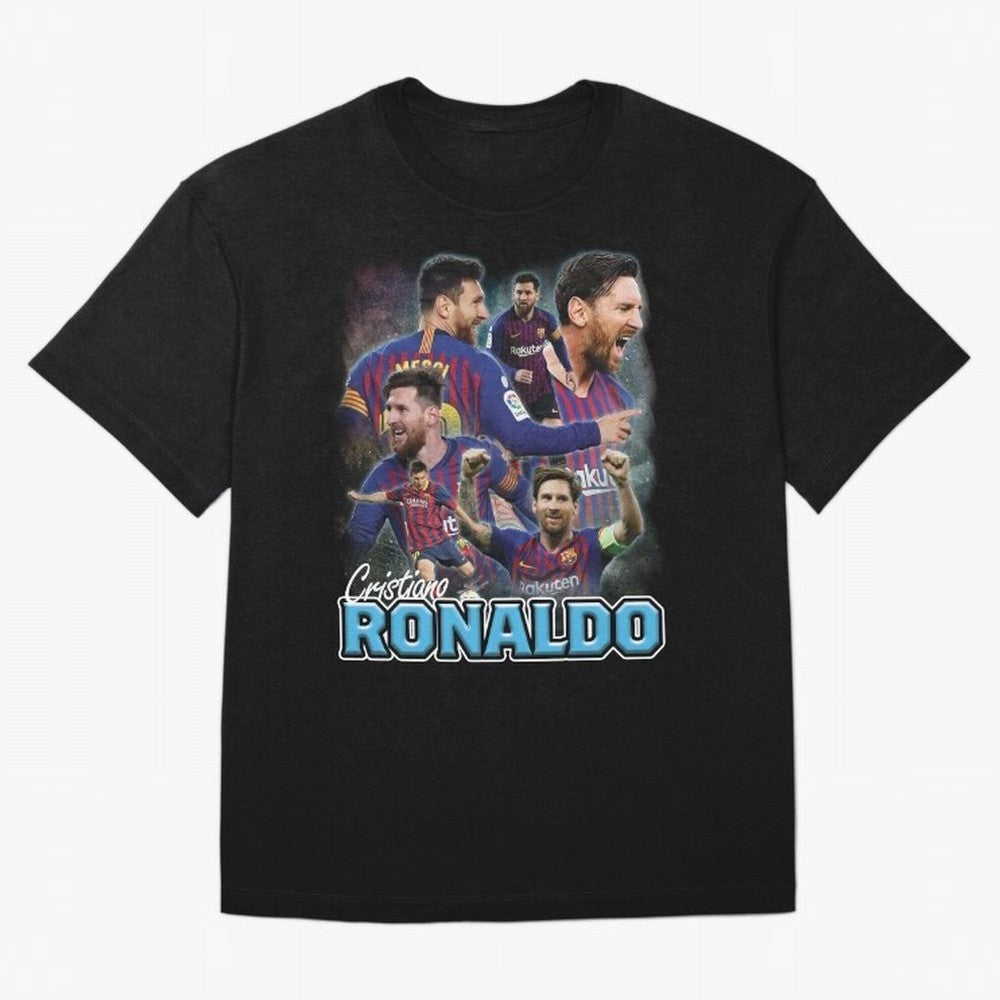 Ronaldo / Messi Pardoy Shirt Oversized T-Shirt Stand Out with Spirit from FIFA World Cup 2026 Group Stage for Fans of CR7 and Messi and Portugal, Spain and Germany, Bringing Retro Football Energy, Iconic Rivalries, Trophy Chase Drama and Stadium