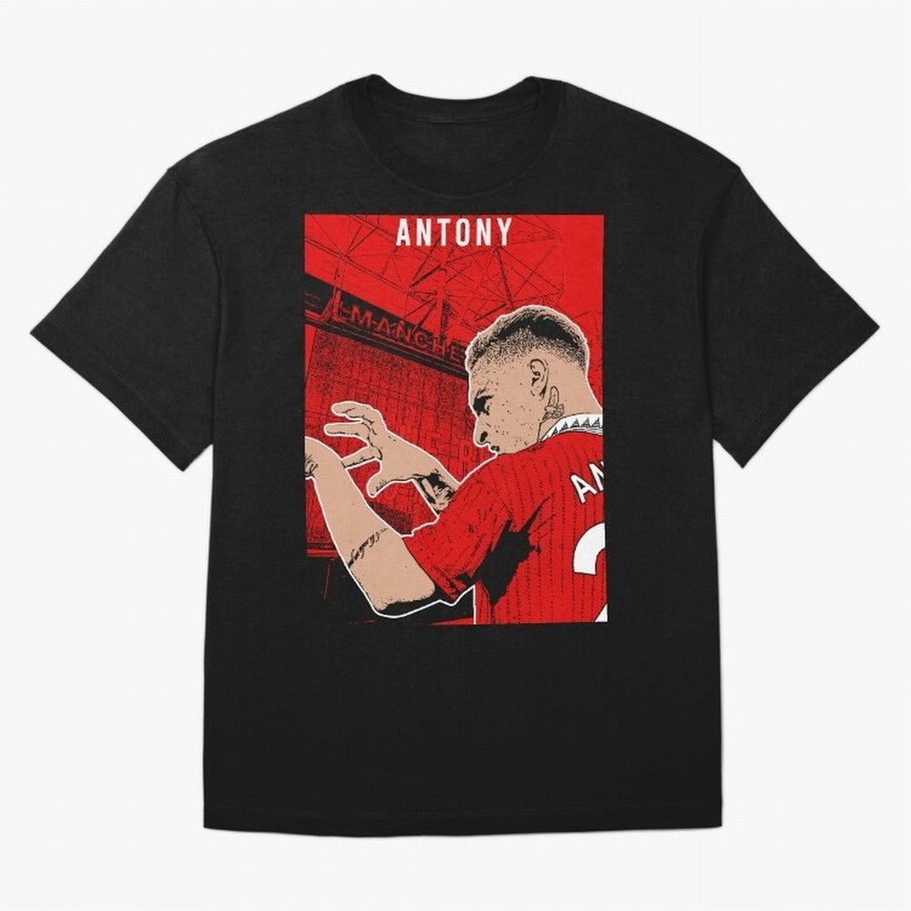 Antony Oversized T-Shirt Embrace Match Day Hype around FIFA World Cup 2026, Messi, CR7 and Mbappe, Brazil, Portugal and Argentina, Football Festival Excitement, Trophy Ambitions, Country Rivalries and Star Player Buzz; Perfect for Fans, Collectors,